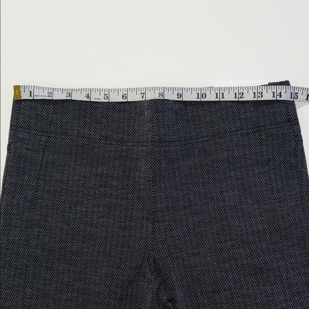 LOFT Women Black Mini Check Ankle Leggings Pants Size M Slim Stretch - Picture 3 of 8